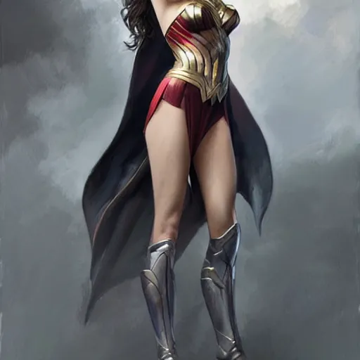 Image similar to gal gadot in the style of stefan kostic, realistic, full body, sharp focus, 8 k high definition, insanely detailed, intricate, elegant, art by stanley lau and artgerm