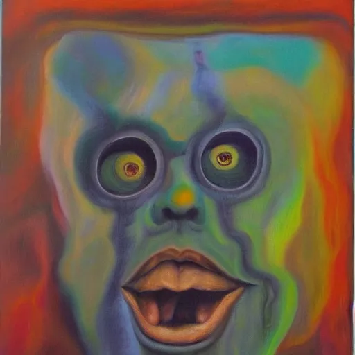 Image similar to psychotic mind on nirvana, surrealism, oil on canvas, masterpiece, award - winning