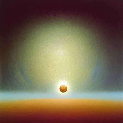 Prompt: the beginning of universe by zdzisław beksinski, oil on canvas