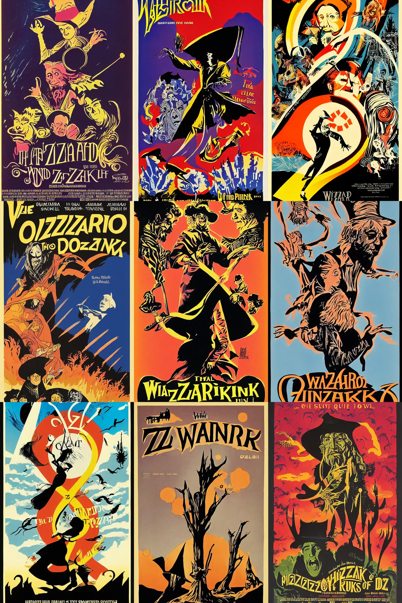 Prompt: wizard of ozpunk movie poster by saul bass