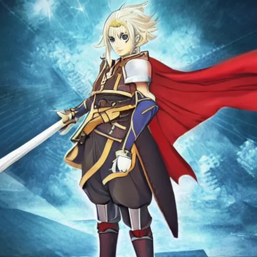 Image similar to leaked artwork of the upcoming Fire Emblem game's main character