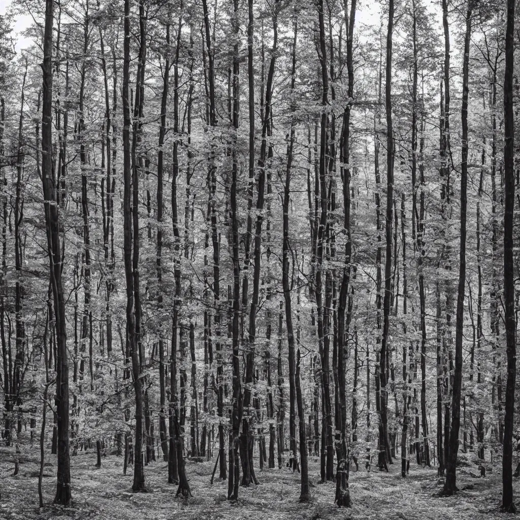 Image similar to monochrome photo of a swedish forest