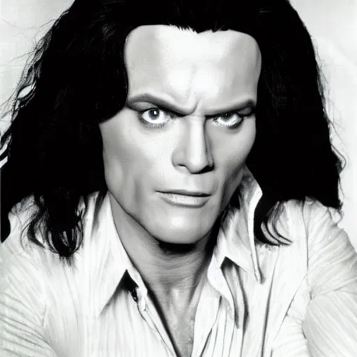 Image similar to tommy wiseau as a character in Star Trek the next generation