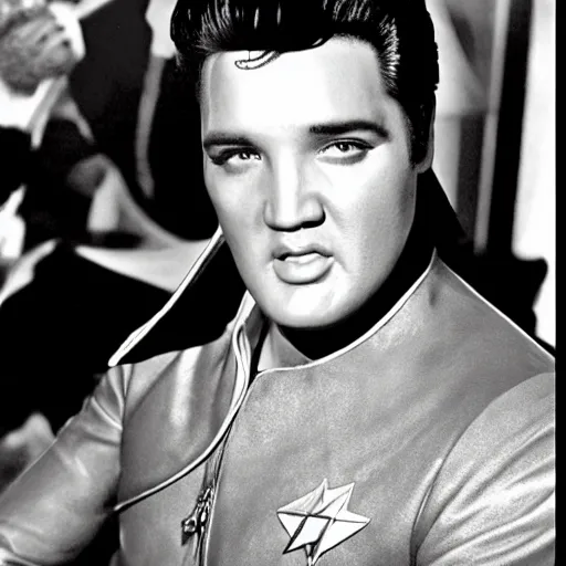 Image similar to elvis as captain kirk