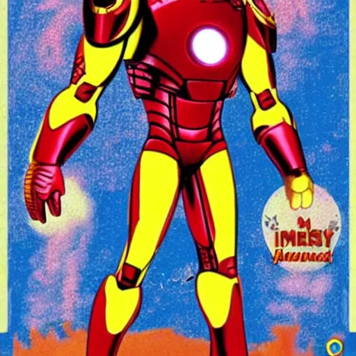 Prompt: iron man in old disney 9 0's style