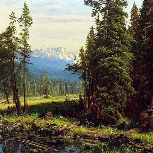 Prompt: new masterpiece by ivan shishkin