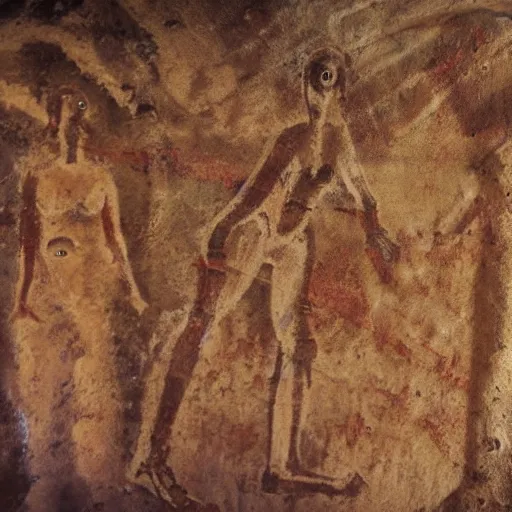 Prompt: Among us cave paintings