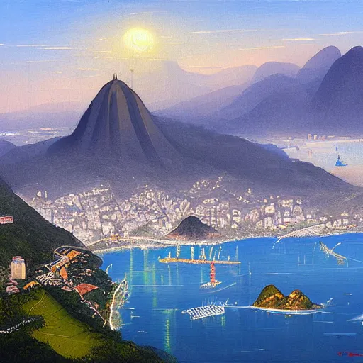 Image similar to rio de janeiro painted by raphael lacoste