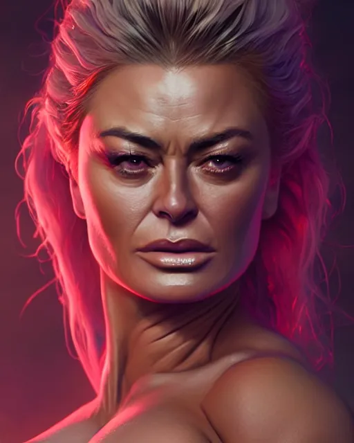 Prompt: highly detailed vfx portrait of, carmen electra muscular by stephen bliss, chalk, unrealengine, greg rutkowski, loish, rhads, beeple, chalk, makoto shinkai and lois van baarle, ilya kuvshinov, rossdraws, tom bagshaw, basil gogos