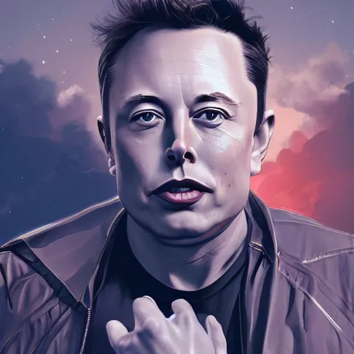 Prompt: !dream Elon musk standing with Giga chad , digital art , trending on artstation , Hyperdetailed , CGSociety