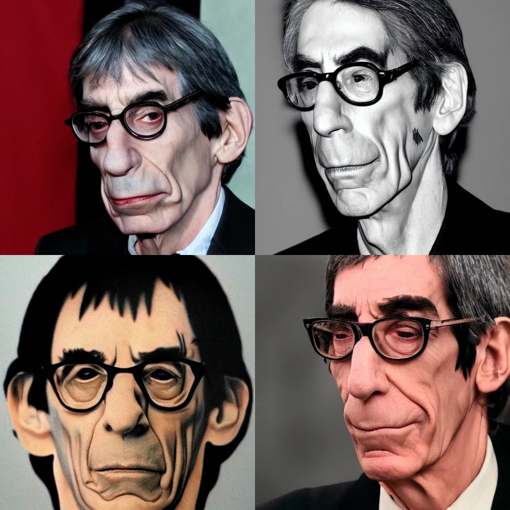 Prompt: richard belzer's face as a tattoo on skin