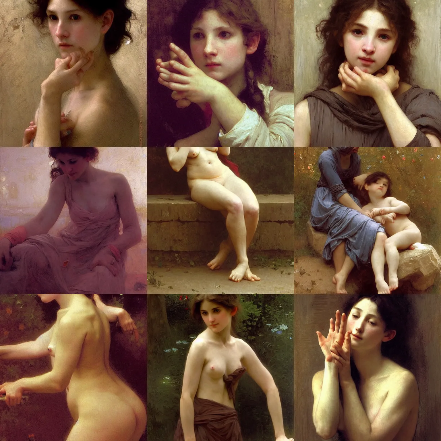 Prompt: stable diffusion accidently making good hands by william bouguereau, waterhouse, craig mullins, ruan jia, gustave klimt, beautiful!!!!!!! hands!!!!!!!!!!!!!!!!