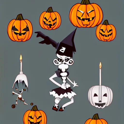 Image similar to 2d halloween decoration designs in the style of beistle, trending on artstation, trending on deviantart