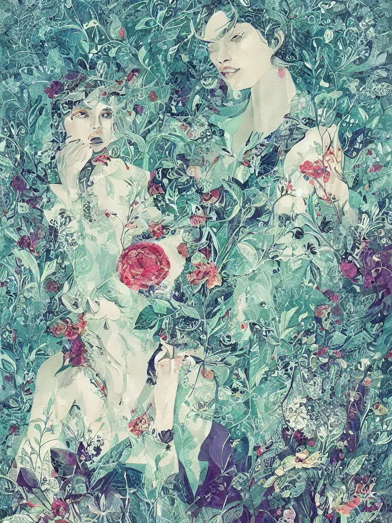 Image similar to a beautiful illustration by alexandra dvornikova,