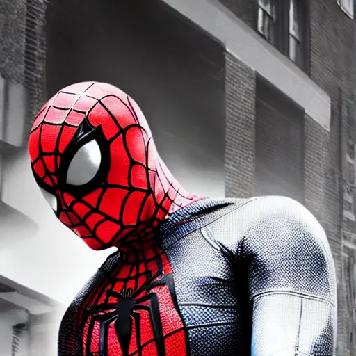 Prompt: Norman Reedus as spiderman, high resolution photo,