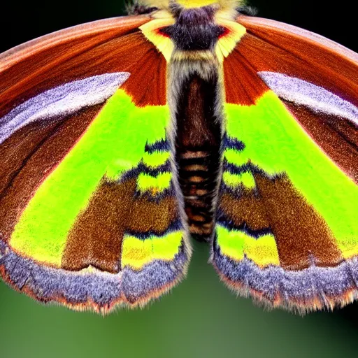 Image similar to a beautiful, colorful moth, macro photography, award winning, 8k