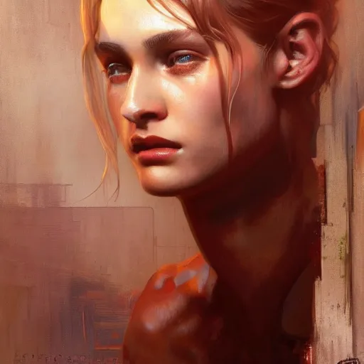 Image similar to phoebe dynevor, hyperrealistic full figure, bladerunner street alley, art of elysium by frank frazetta and by jeremy mann and by alphonse mucha, fantasy art, photo realistic, dynamic lighting, artstation, full figure poster, volumetric lighting, very detailed face, 4 k, award winning