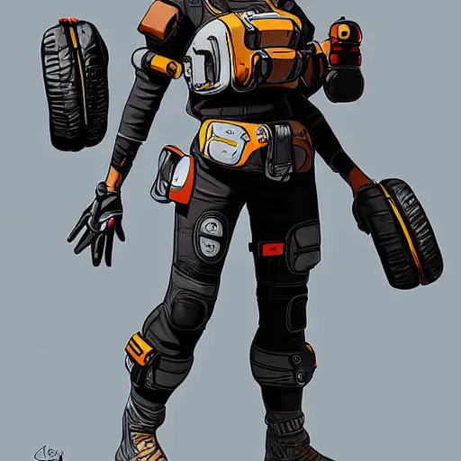 Image similar to octane from apex legends, digital art, character design, masterpiece