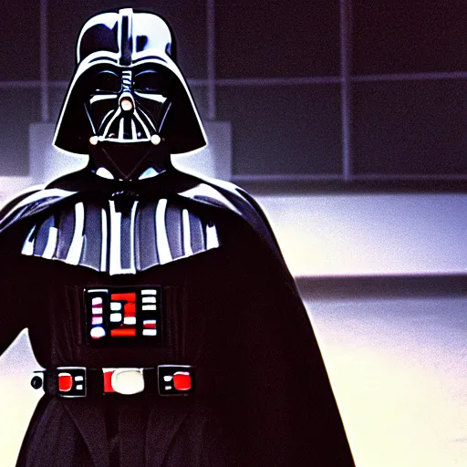 Image similar to A still of Darth Vader in Liar Liar (1997). Extremely detailed. Beautiful. 4K. Award winning.