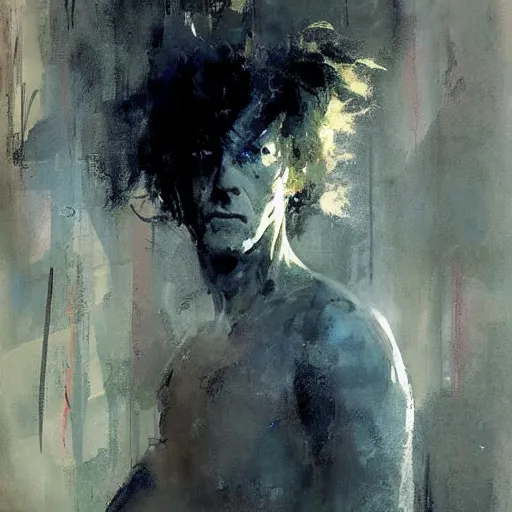 Image similar to the sandman by neil gaiman painted by jeremy mann