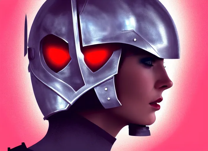 Prompt: landscape of a future city, a young english woman between the ages of 2 0 - 2 5 years, wearing armor and pointing a dagger, wearing a face full of anger. fine art, modern realism, sharp focus, good lighting, trending on artstation, trending on tiktok, smooth drawing, elegant, authoritative, without anomalies.