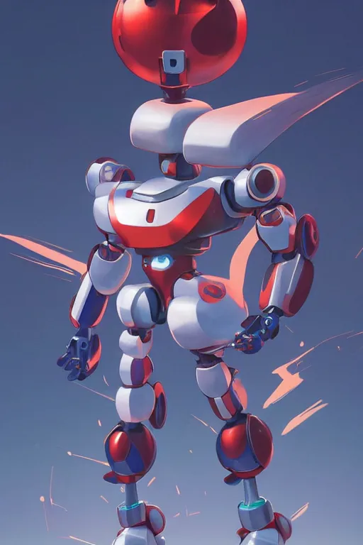 Image similar to metabots medabots medarotto medarot robot minimalist comics, behance hd by jesper ejsing, by rhads, makoto shinkai and lois van baarle, ilya kuvshinov, rossdraws global illumination ray tracing hdr radiating a glowing aura