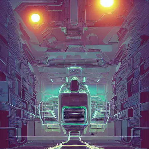 Image similar to the machine in the ghost, incredible digital illustration by dan mumford, beeple, and john howe, trending on artstation