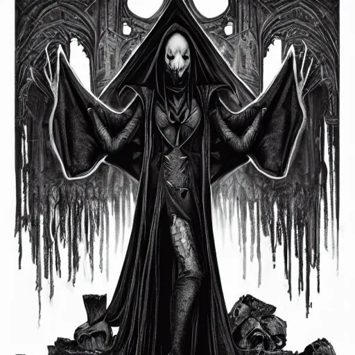 Prompt: dark gothic art of Dark Maga