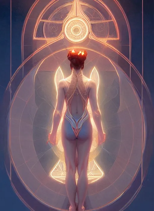 Image similar to symmetry!! water, glowing lights!! intricate elegant, highly detailed, digital painting, artstation, concept art, smooth, sharp focus, illustration, art by artgerm and greg rutkowski and alphonse mucha