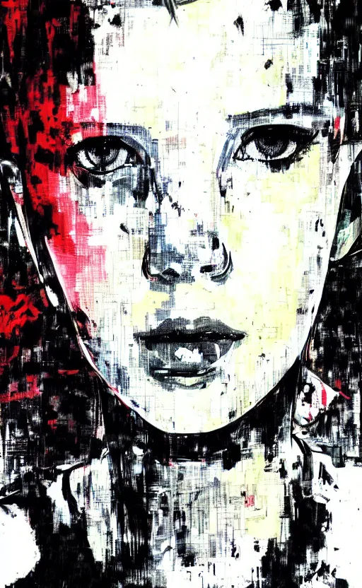 Image similar to Portrait of Millie Bobby Brown by Yoji Shinkawa