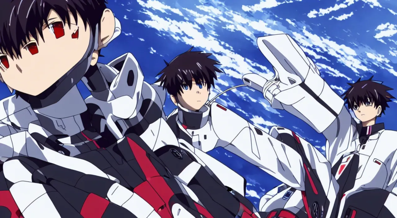 Prompt: shinji ikari pilots tesla model s, evangelion anime, full hd, hd anime, hd anime wallaper