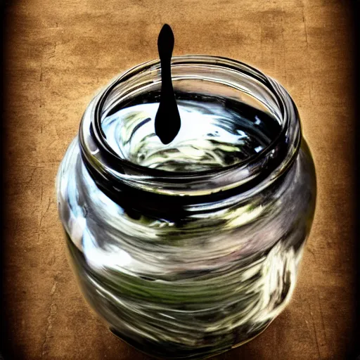 Image similar to air swirl in a jar