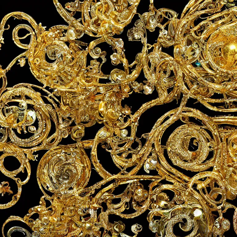 Image similar to a beautiful picture of all that glitters is not gold, highly detailed, visual art, 8 k resolution