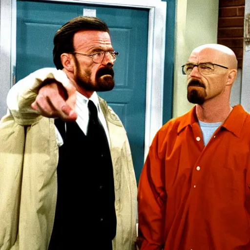 Image similar to walter white starring in a 1990s sitcom, 15mm