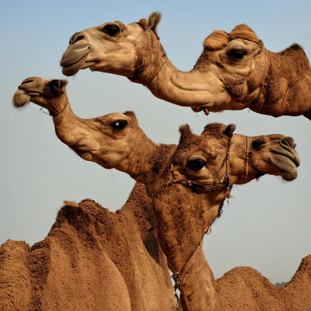 Prompt: a camel by charles bell