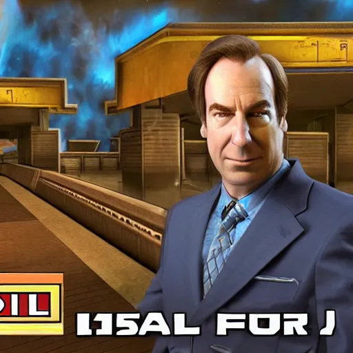 Image similar to Screenshot of Saul Goodman in Quake 3