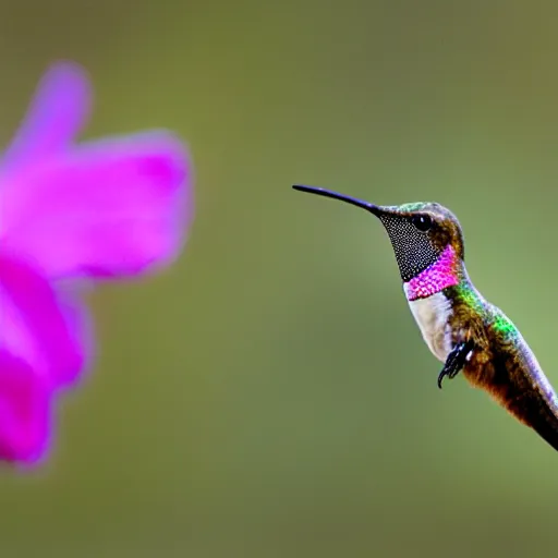 Prompt: a photo of a hummingbird making honey