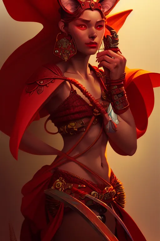 Prompt: d & d tabaxi rouge, highly detailed, digital painting, artstation, sharp focus, illustration, art by tan zi and ayanamikodon and alphonse mucha and wlop