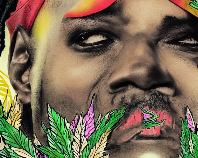 Image similar to champion splashart of snoop dog, weed leaves background and snoop dog smoking a blunt