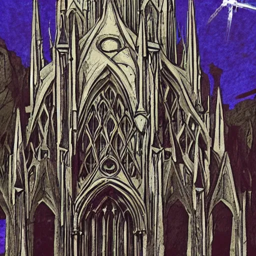 Image similar to warhammer 4 0 0 0 0, gothic architecture, art by paul dainton