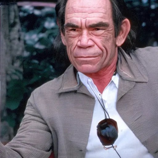 Image similar to tommy lee jones as a monkey, photograph