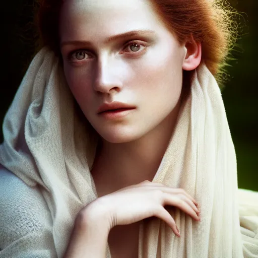 Image similar to photographic portrait of a stunningly beautiful renaissance expressionist female in soft dreamy light at sunset, contemporary fashion shoot, by edward robert hughes, annie leibovitz and steve mccurry, david lazar, jimmy nelsson, breathtaking, 8 k resolution, extremely detailed, beautiful, establishing shot, artistic, hyperrealistic, beautiful face, octane render