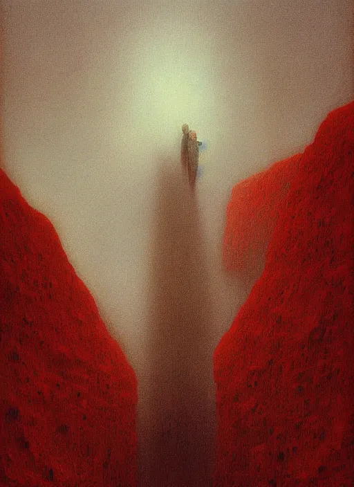 Prompt: twin peaks movie poster art by zdzislaw beksinski