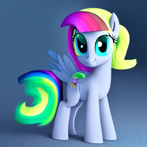 Image similar to my little pony in real life, octane render, ultra detail, ultra realistic, android 8 k