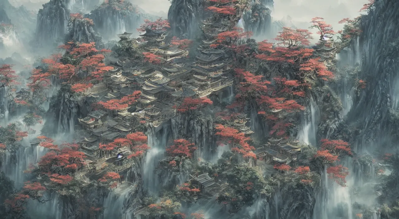 Prompt: beautiful painting of ancient china, unreal engine, ross tran, cinematic, intricate detail