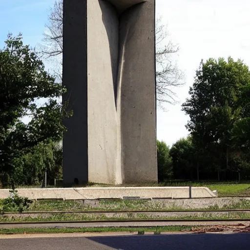 Image similar to yugoslavian brutalist concrete monument