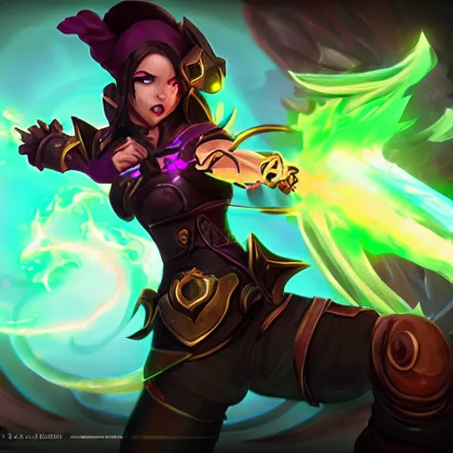 Image similar to character in the style of riot games arcane