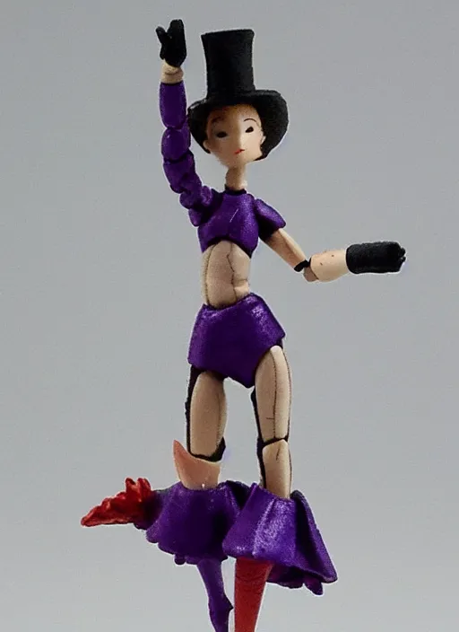 Image similar to an action figure of a dancing fashion girl by Isobelle Pascha