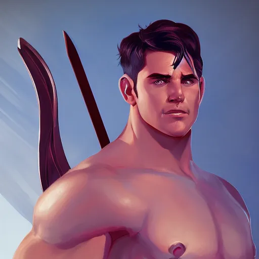 Image similar to Portrait of Achilles, the legendary greek demigod, mattepainting concept Blizzard pixar maya engine on stylized background splash comics global illumination lighting artstation lois van baarle, ilya kuvshinov, rossdraws