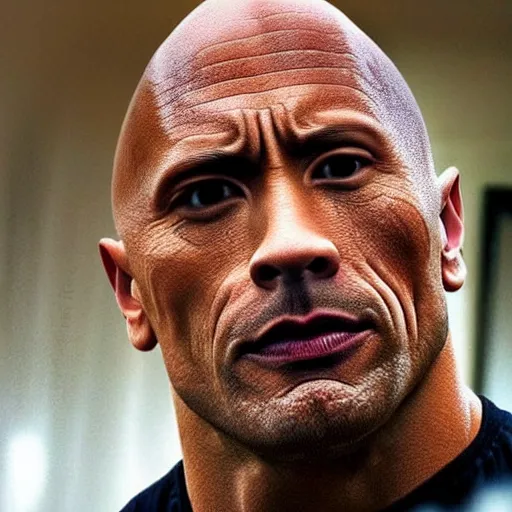 Image similar to dwayne the rock johnson's face as a real rock